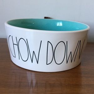 Rae Dunn ⚡️SALE ⚡️CHOW DOWN Large Dog Food Bowl✨